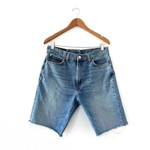 Re/Done Cut Off Denim Shorts
